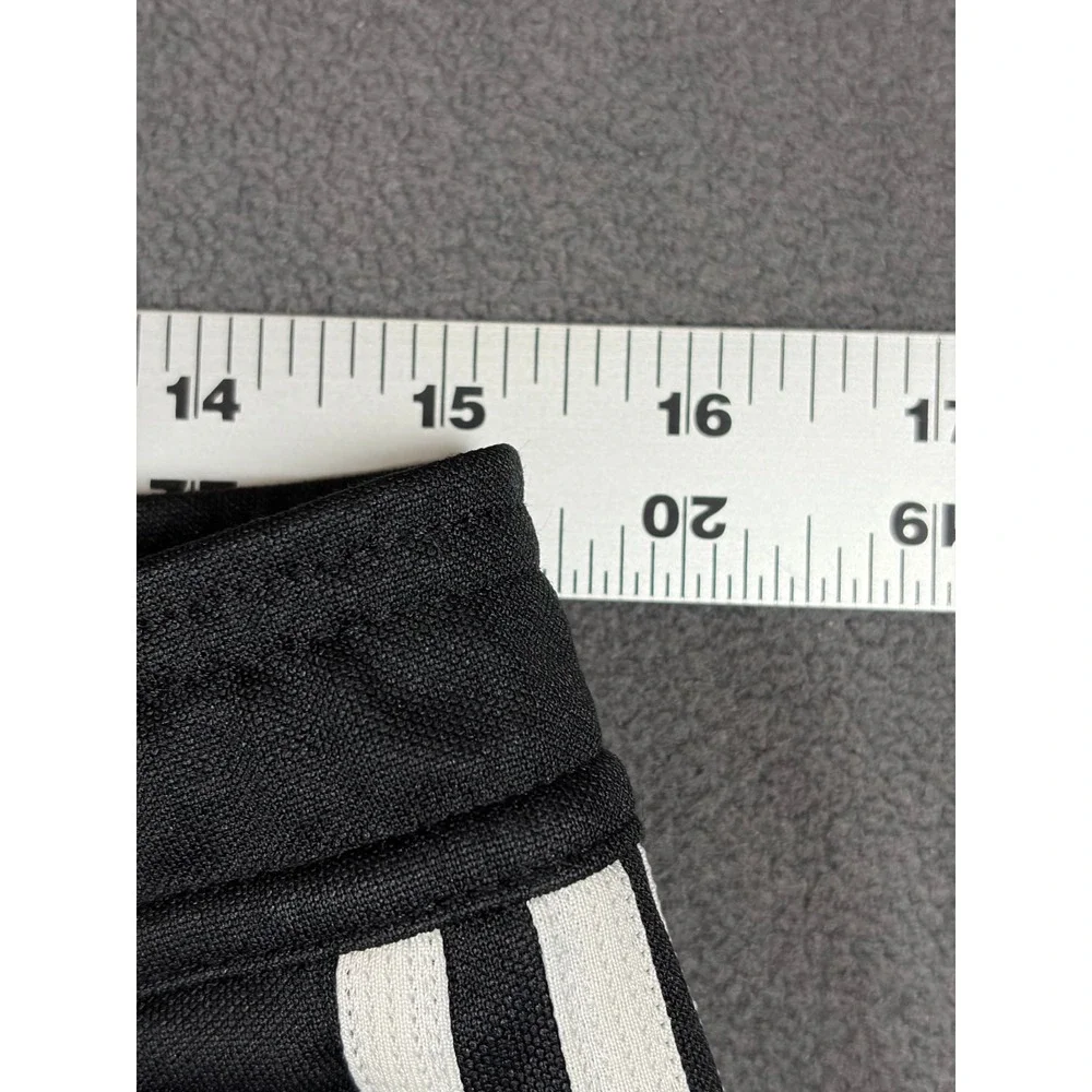 Adidas Track Pants Mens Medium Black White 3-Stripe Athletic Tapered Joggers
